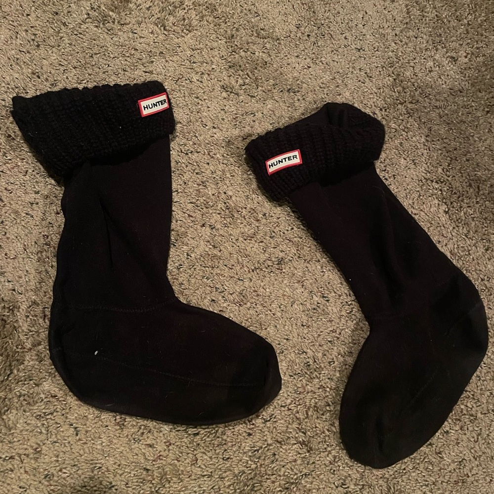 Hunter Black Knit Boot Cuffs